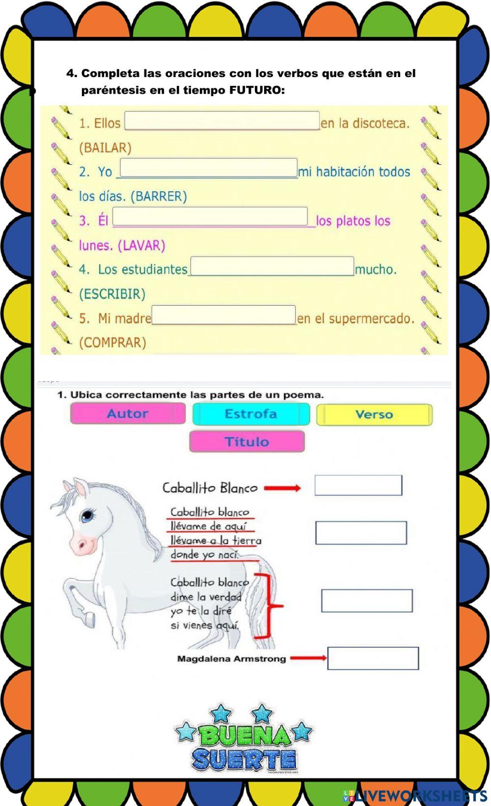 Evaluaciòn lengua tercero
