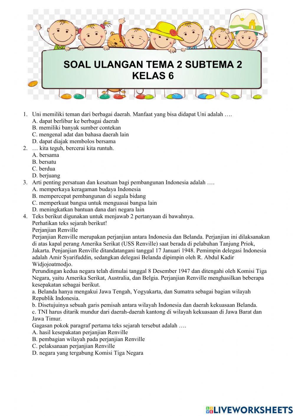 Ulhar tema 2 subtema 2 kelas 6