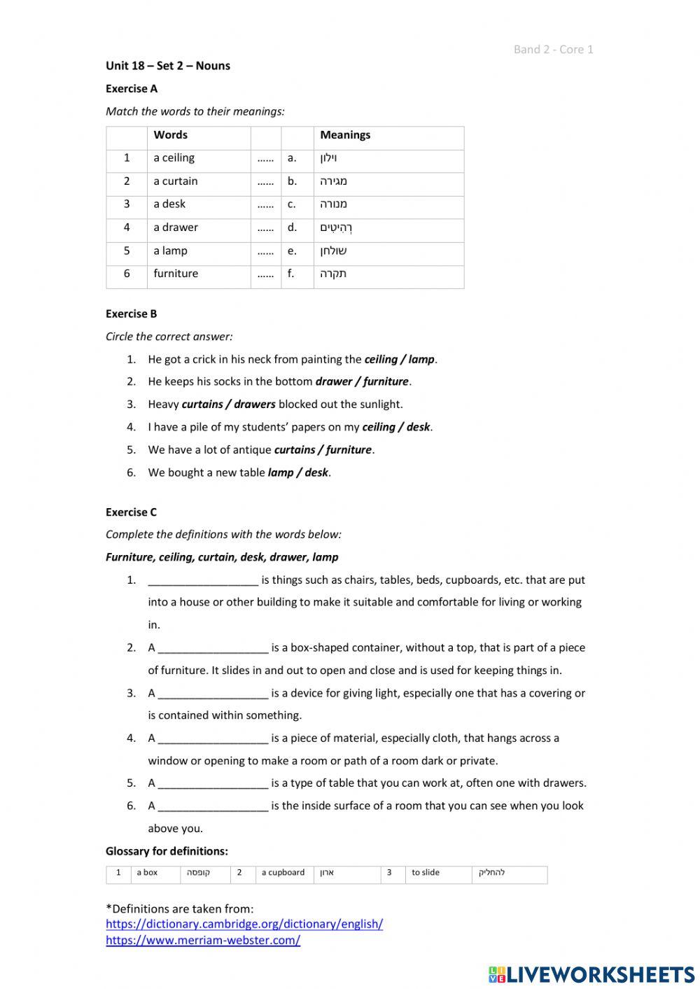 Band 2 (Core 1) - Unit 18 - Set 2