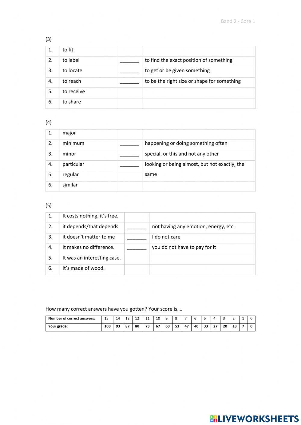 Band 2 (Core 1) - Unit 18 - Set 5