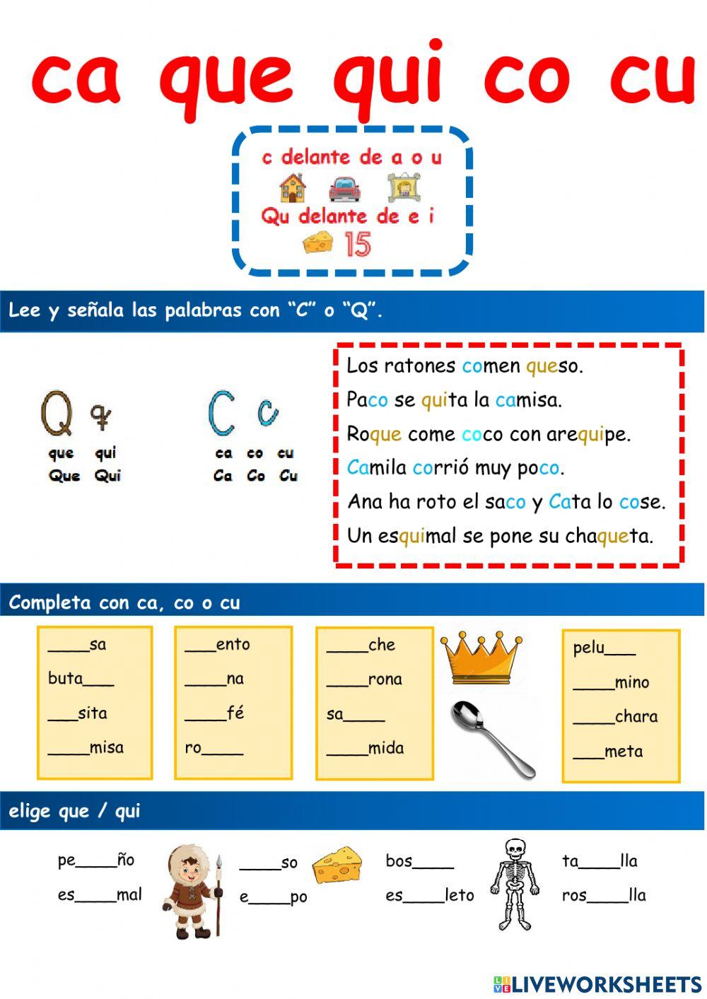 Ca, co, cu, que, qui