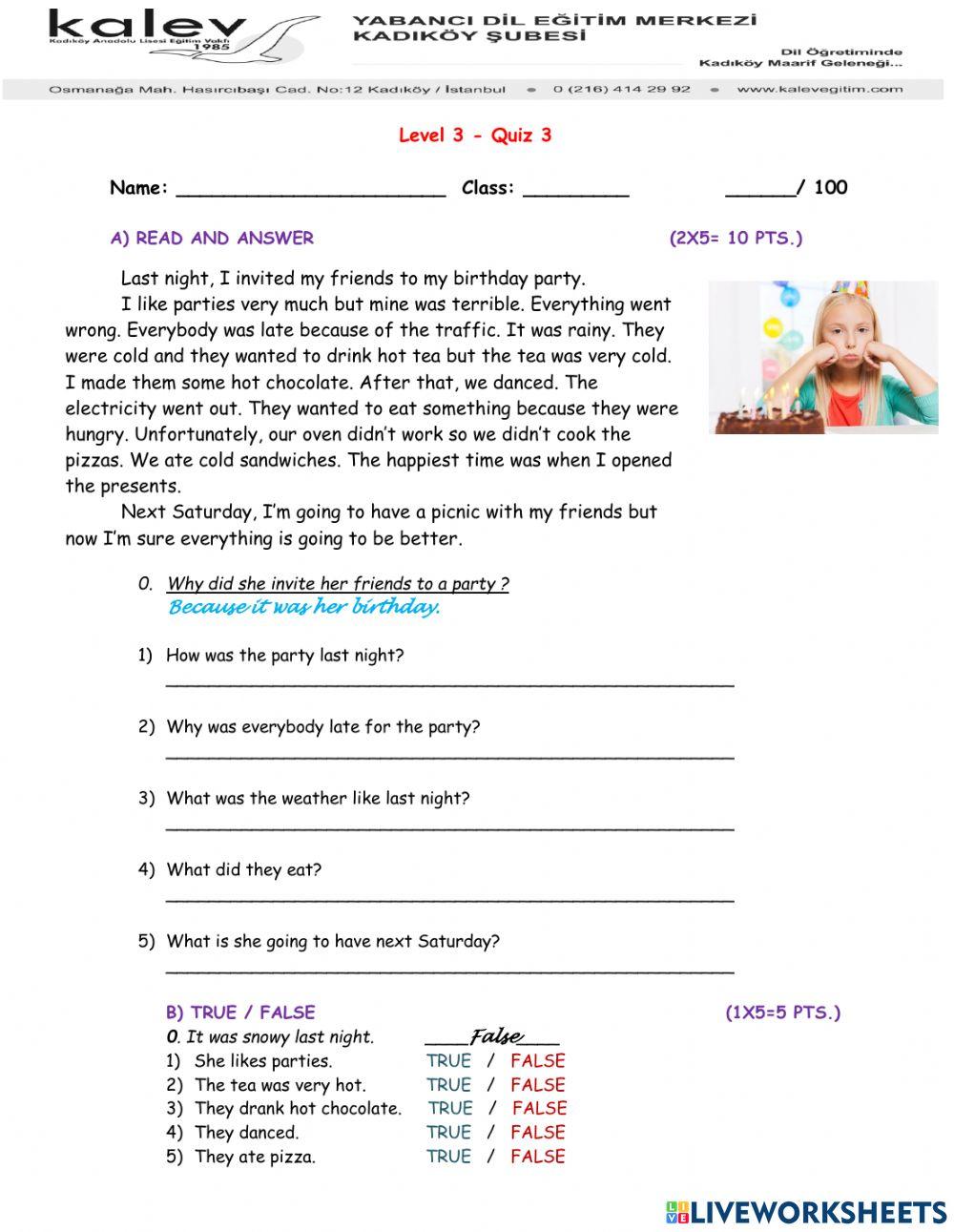 Level 3 Summer Final