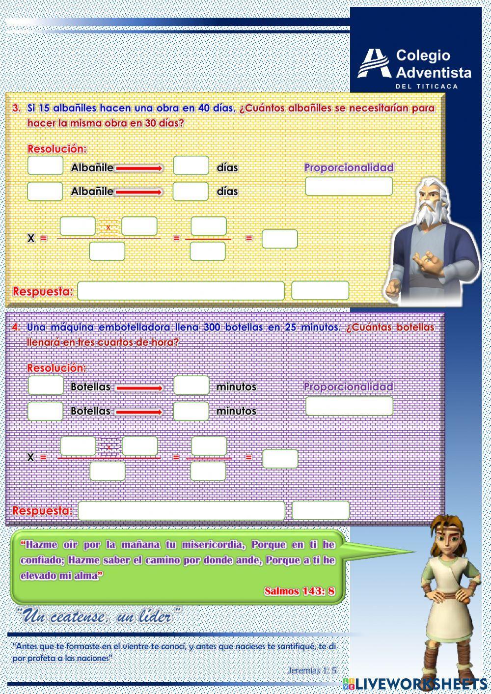 Problemas con regla de tres simple