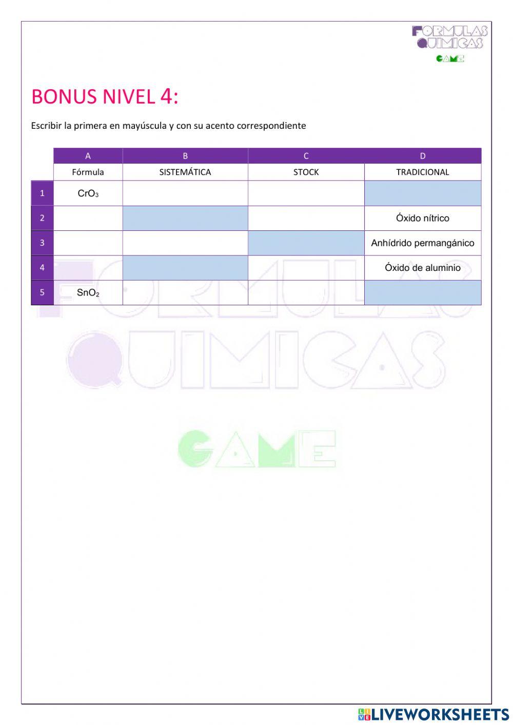 BONUS NIVEL 4