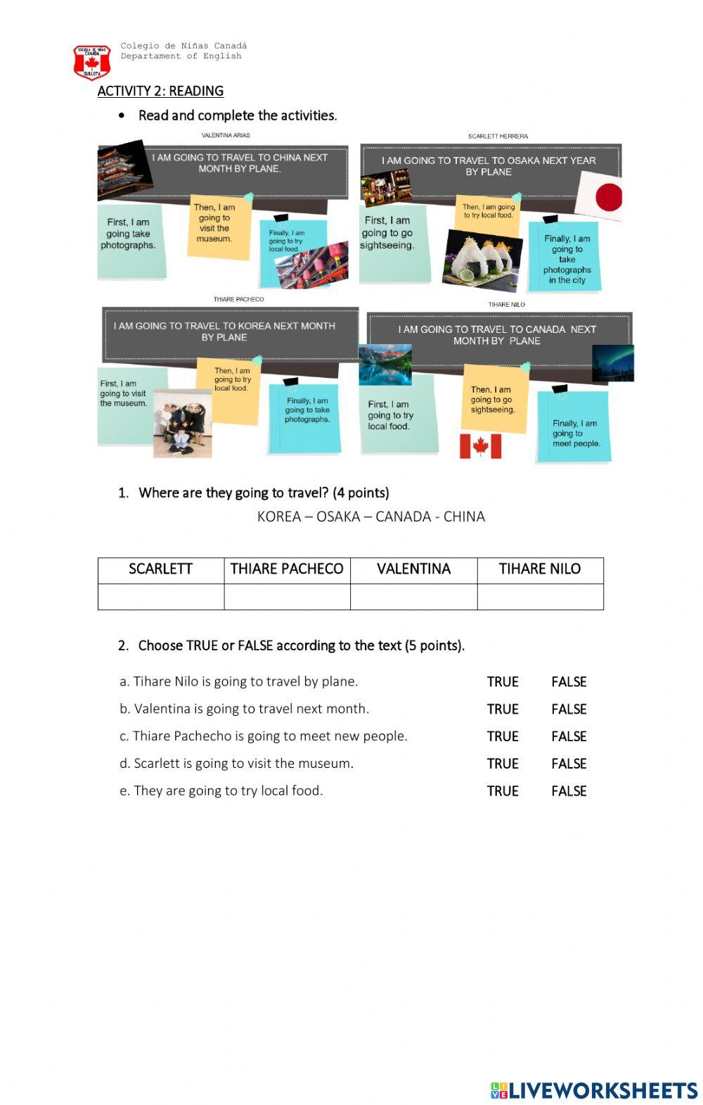 Test unit 3 8th grade