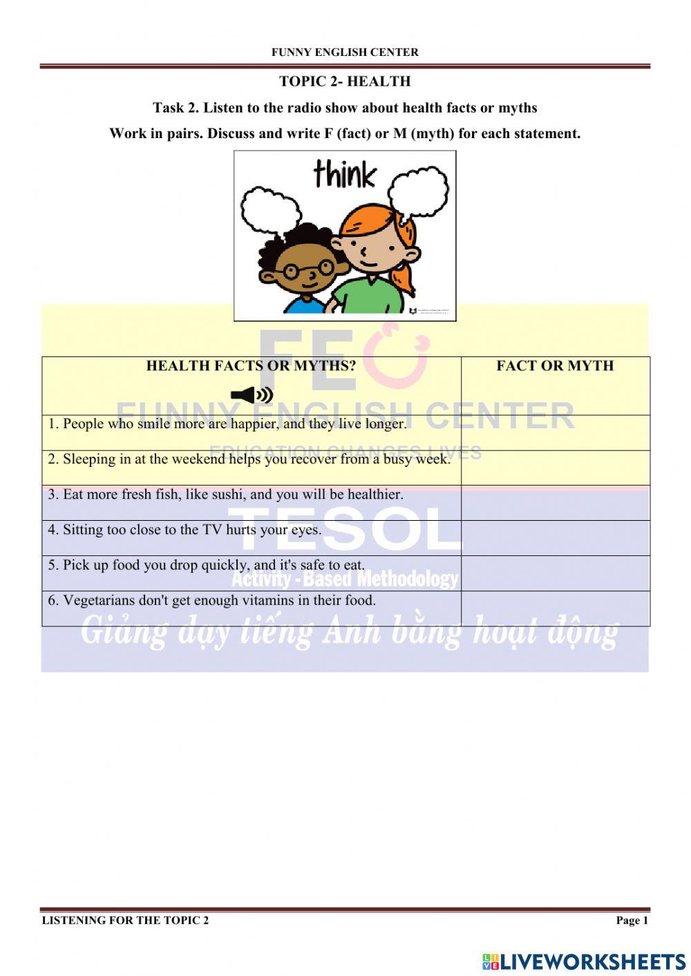 E.7-Topic2-Health problems- Listening