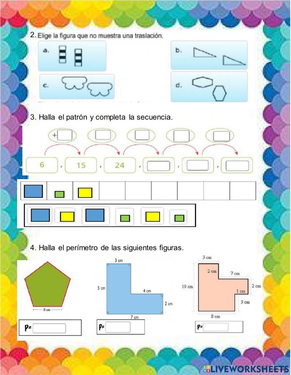 Evaluación geometría 4