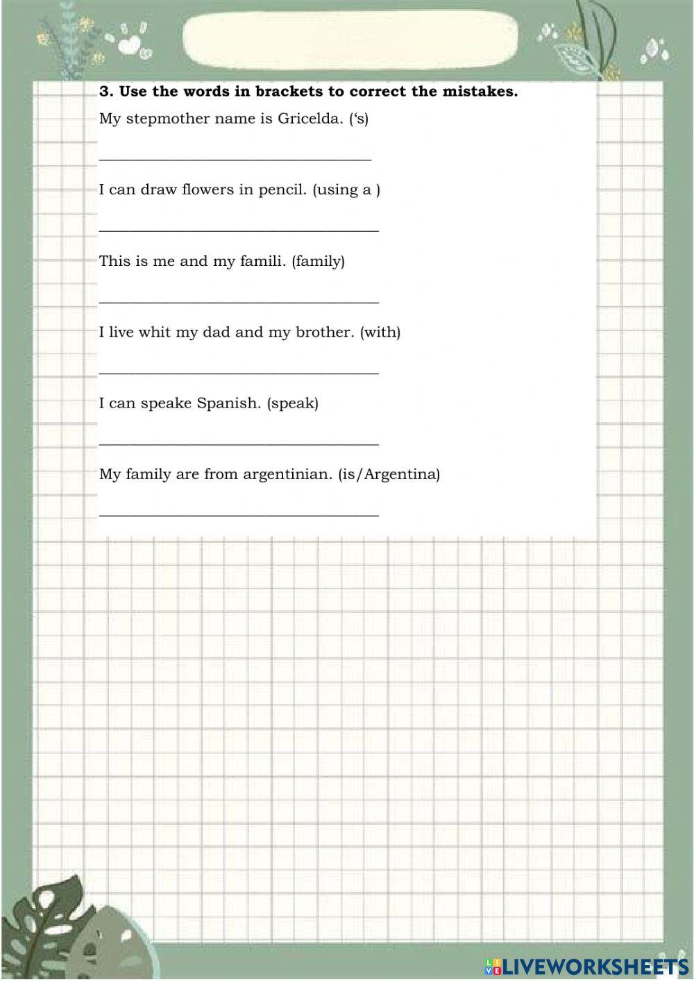 Capitalization and correcting mistakes