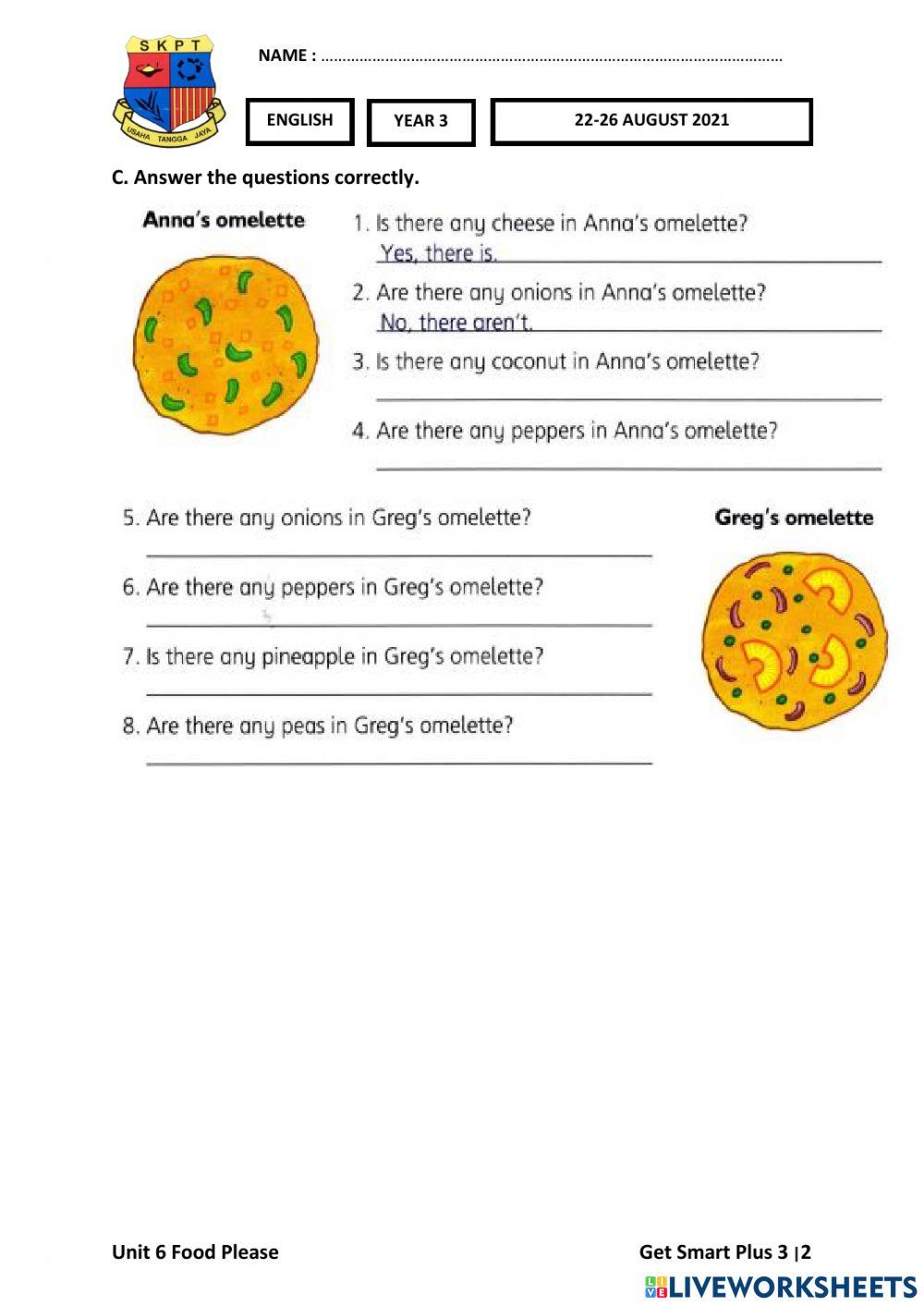 ENG Y3 Week 28 (22-26 AUG) Worksheets 1 CEFR Textbook 56