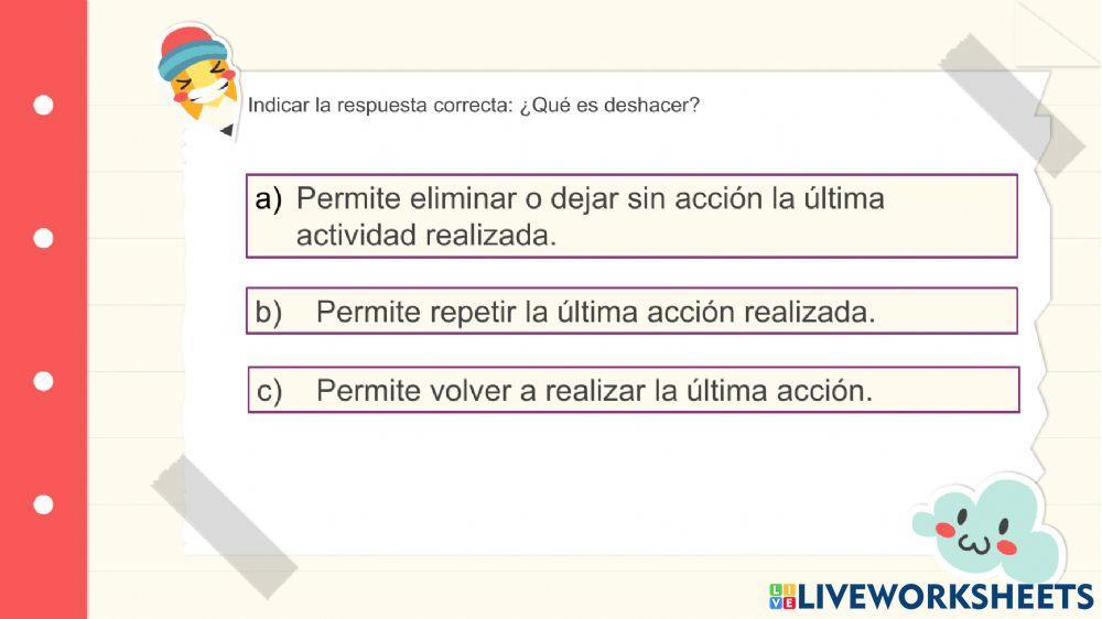 Tratamiento de textos (Borrar, deshacer, rehacer y repetir)