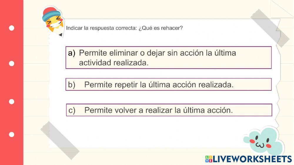 Tratamiento de textos (Borrar, deshacer, rehacer y repetir)