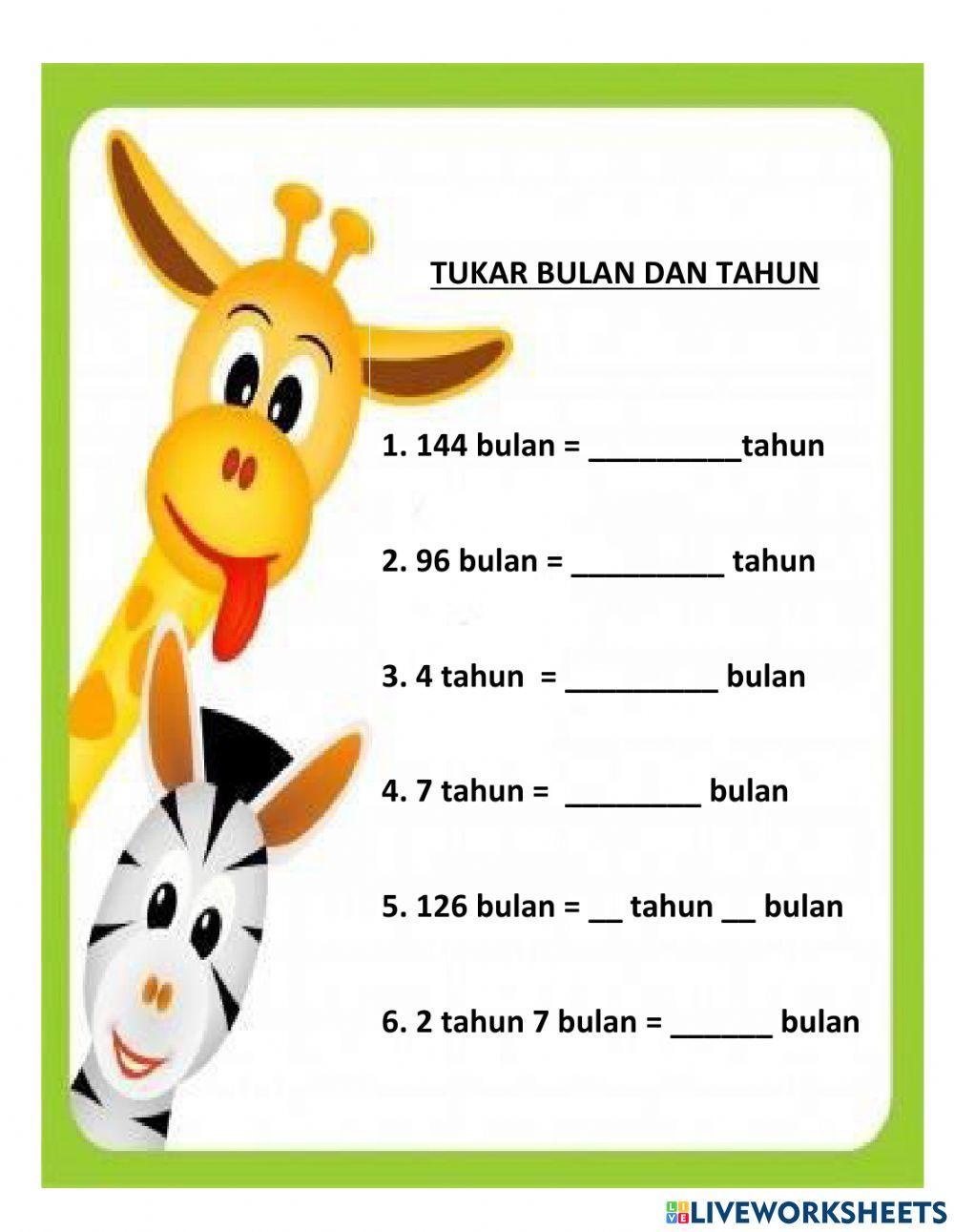 Tahun 4 - tukar hari dan minggu bulan dan tahun