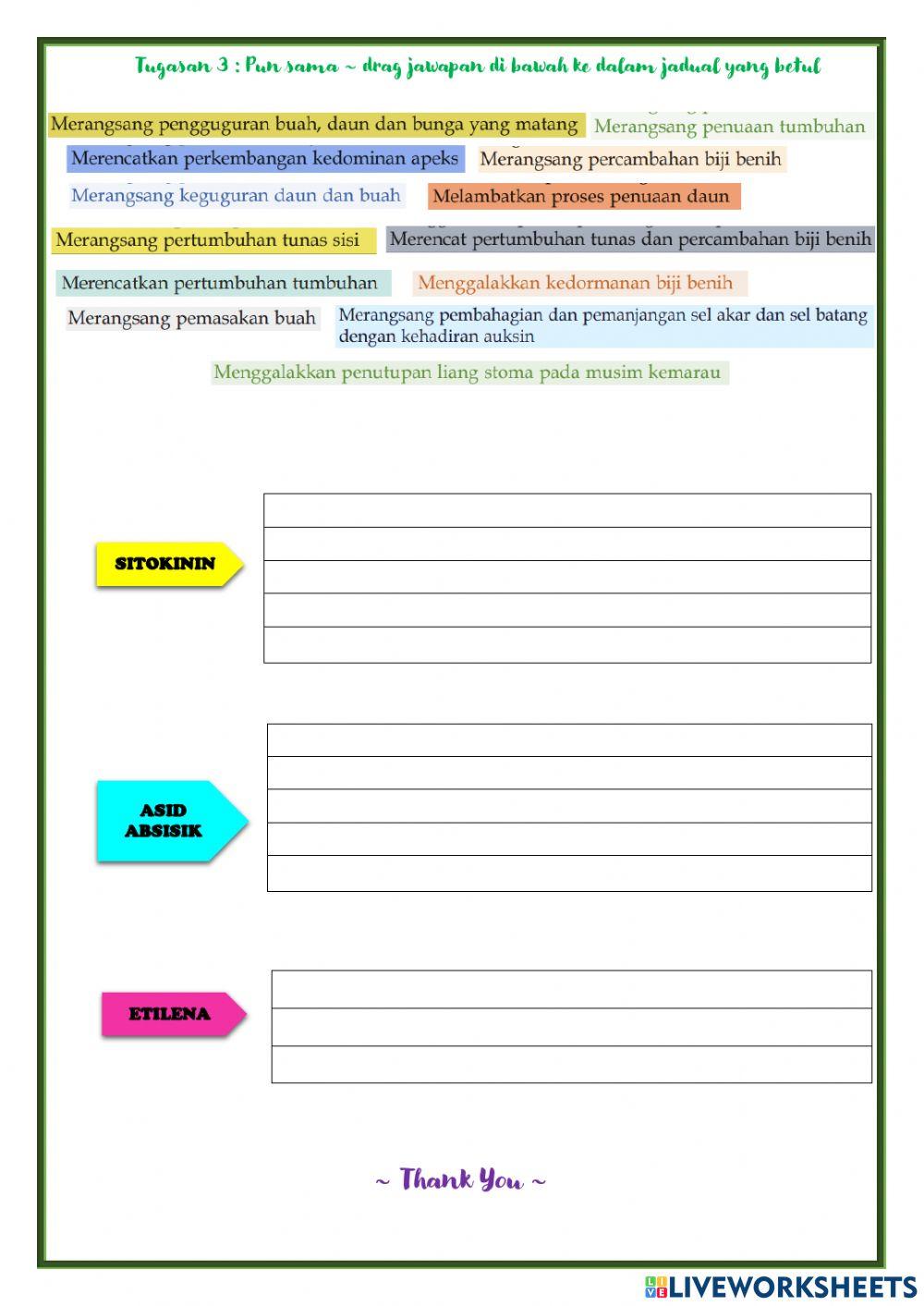Biologi Ting 5 Bab 5 : 5.1 Fitohormon