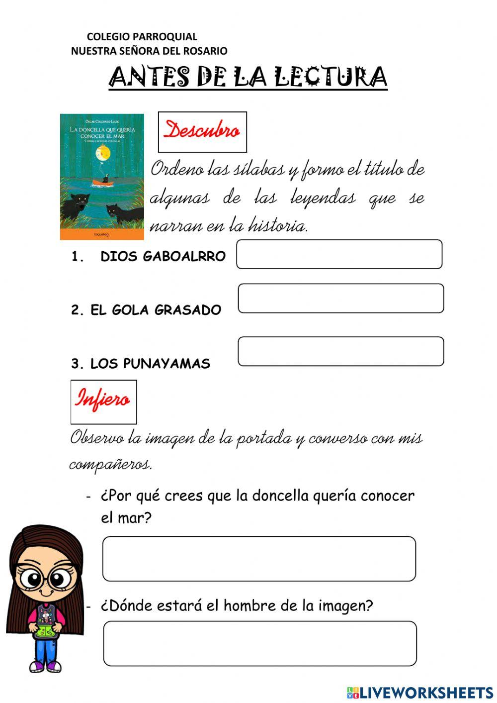 Antes de la lectura - la doncella que quería conocer el mar