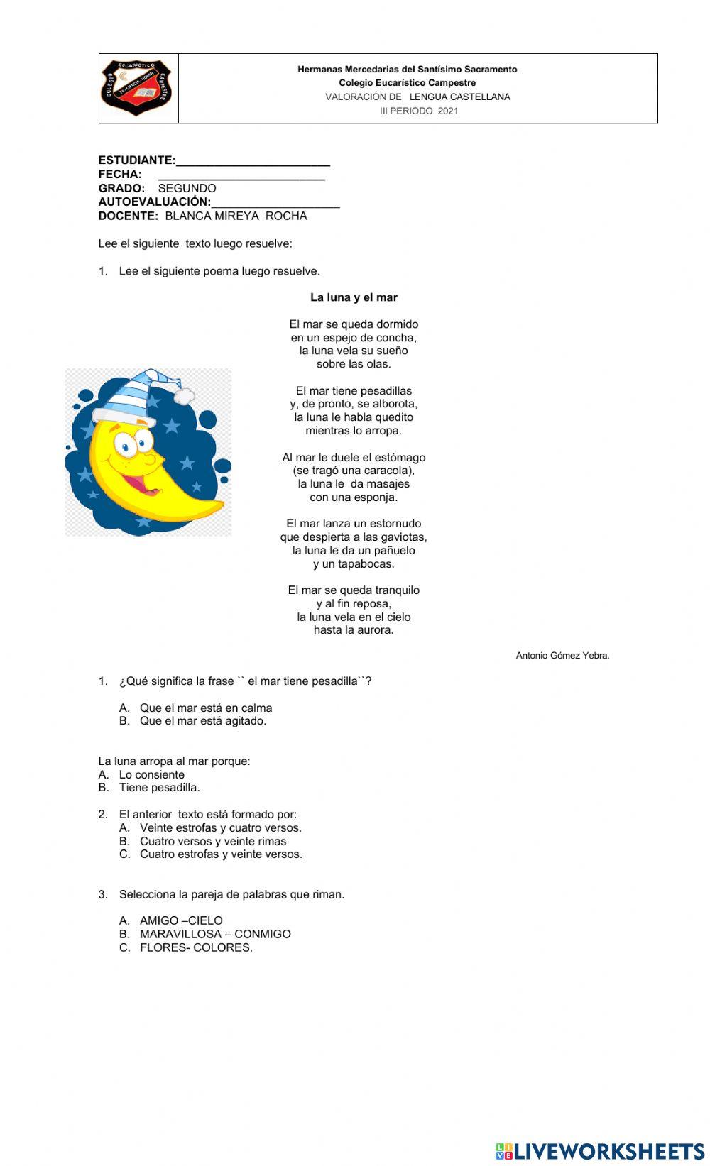 Evaluación de Español