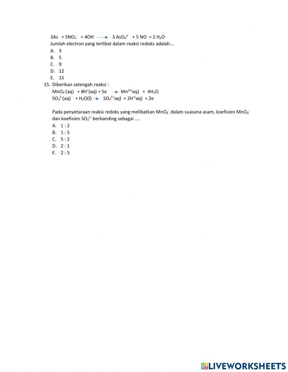 Ulangan harian 1 redoks