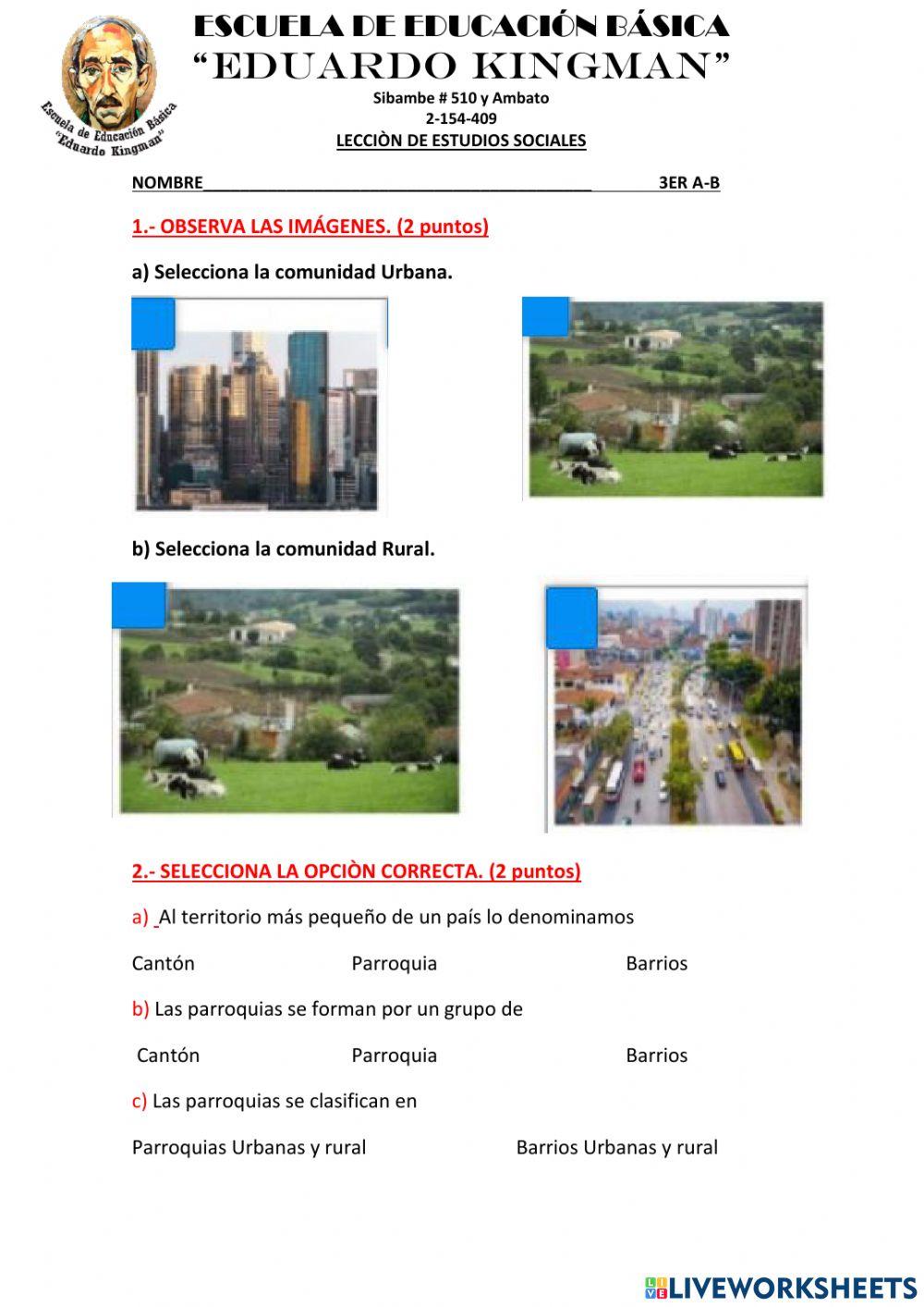 Lección Estudio Sociales