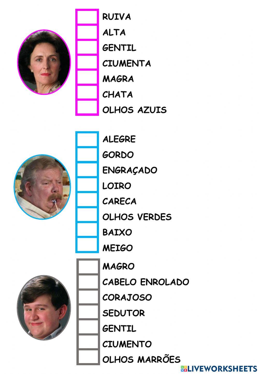 Caracterizando os Dursley