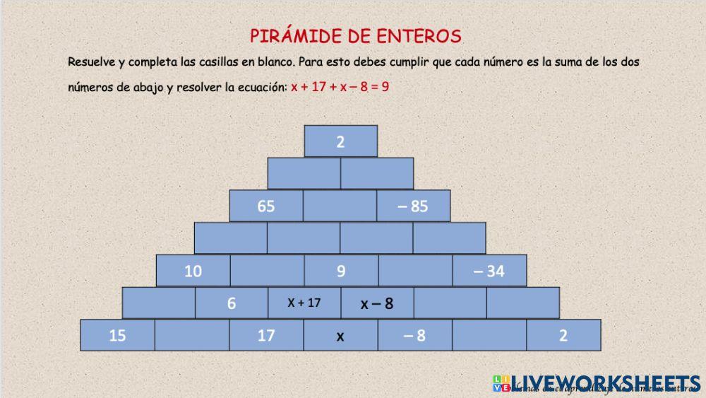 Pirámide de enteros