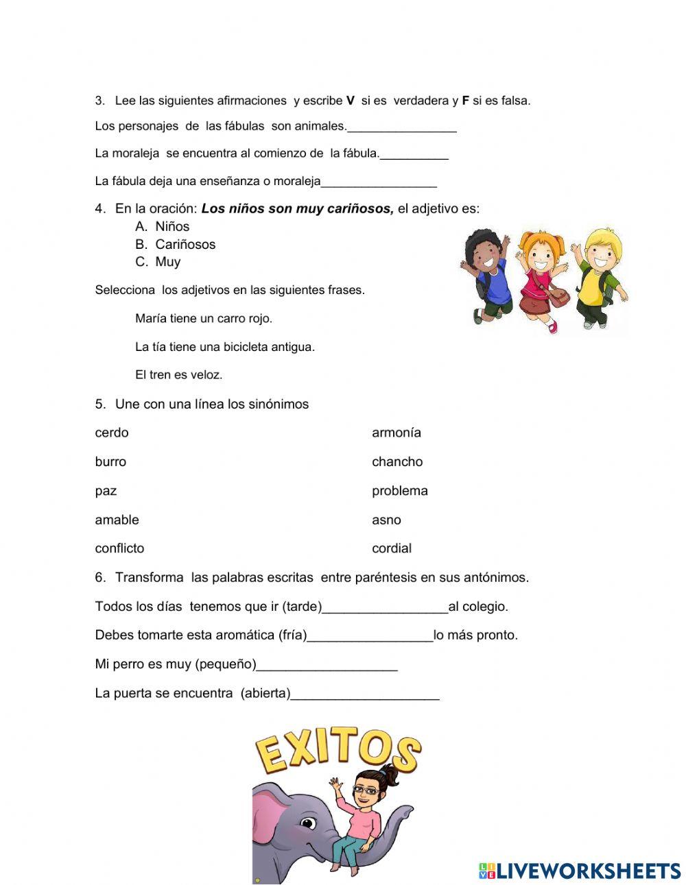 Evaluación tercer periodo