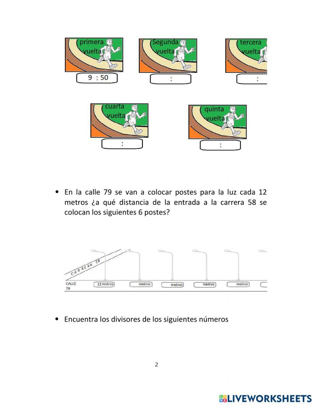 Taller múltiplos y divisores de un número