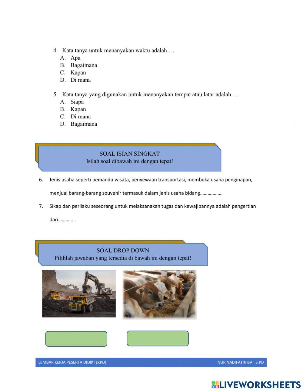 Lkpd TEMATIK Tema 2 Subtema 1 Pembelajaran 3 & 4 Kelas 5