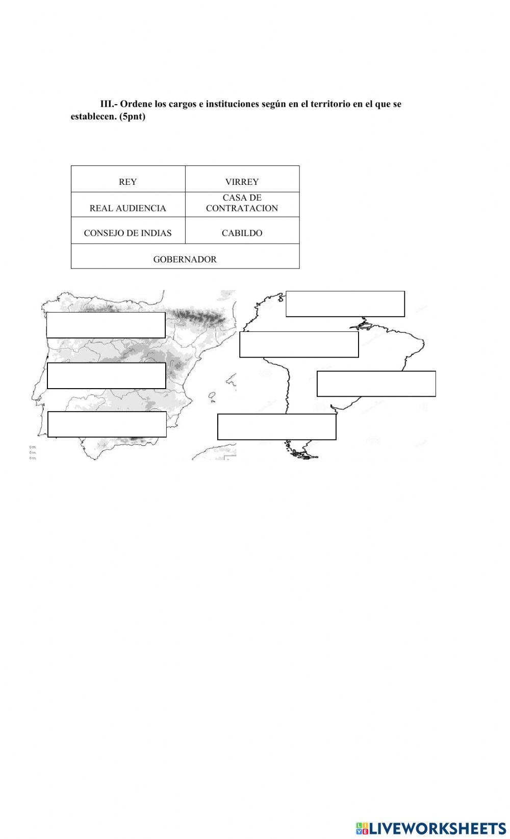 Examen colonización