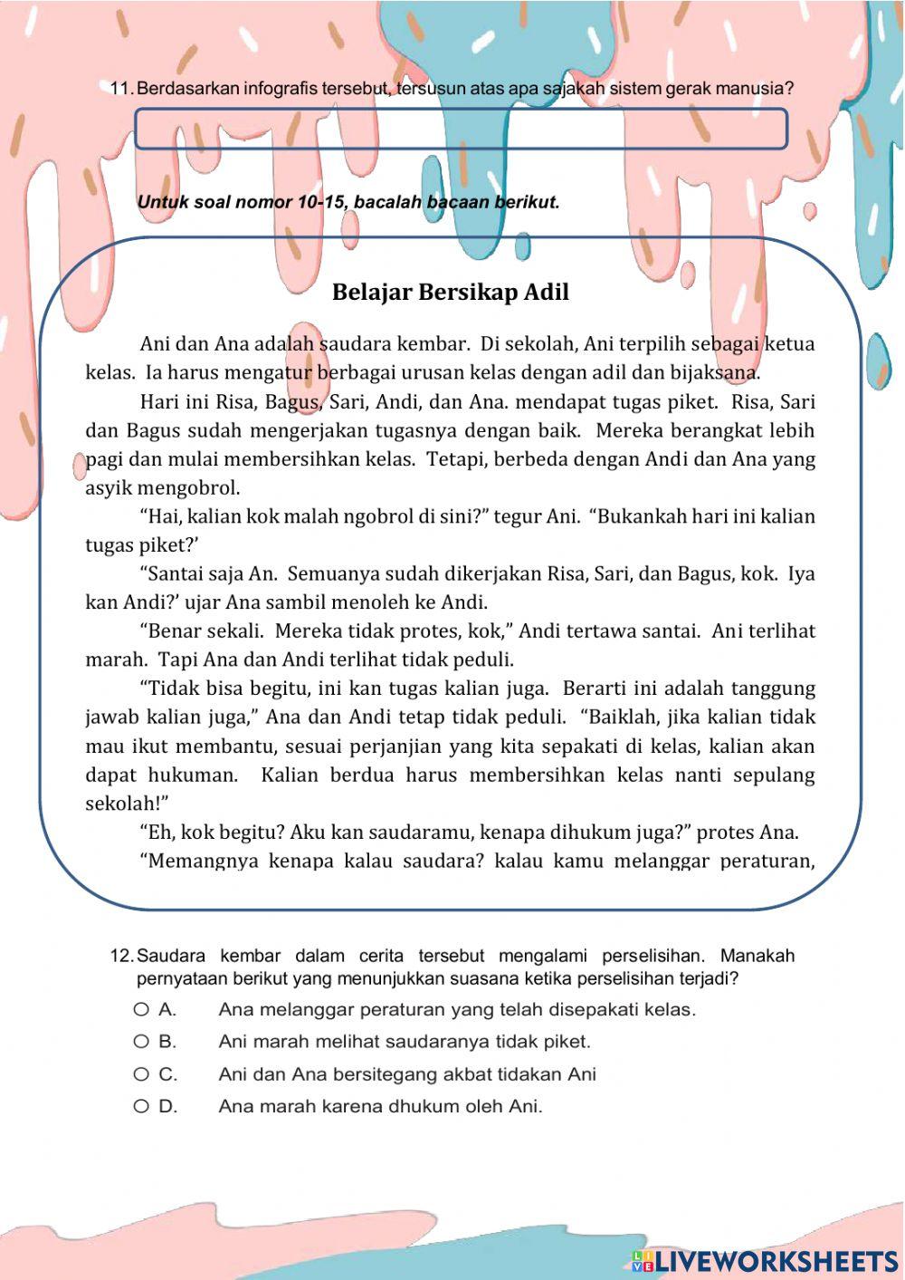 Penilaian tema 1 bahasa indonesia