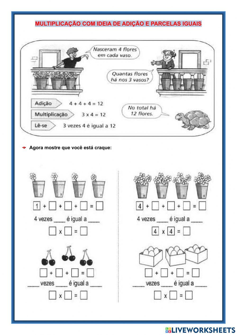 Ideias de multiplicação