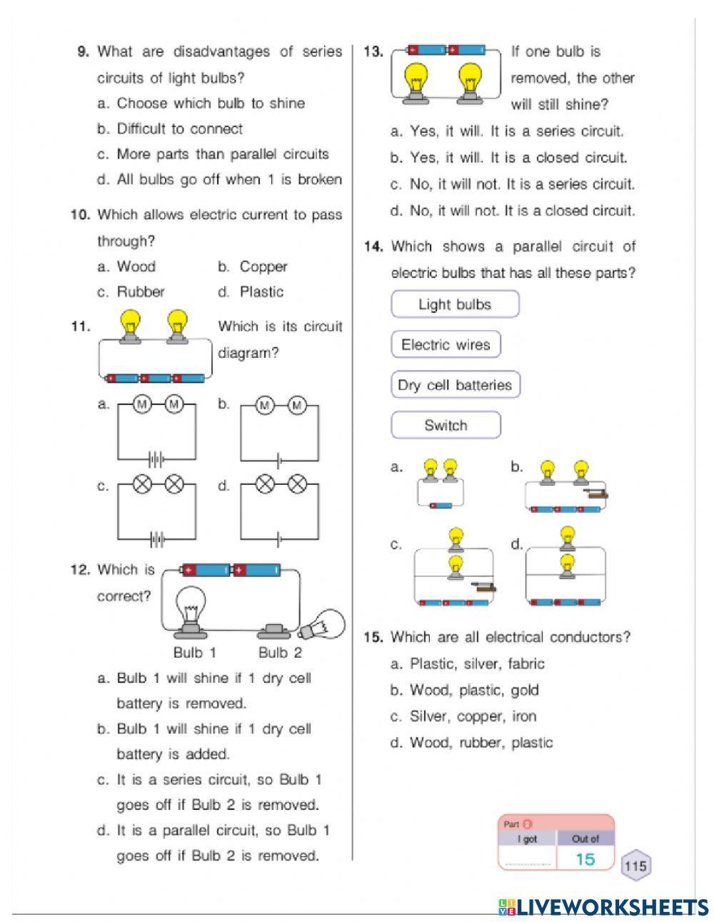 Electric Force & Electrical Energy UNIT TEST