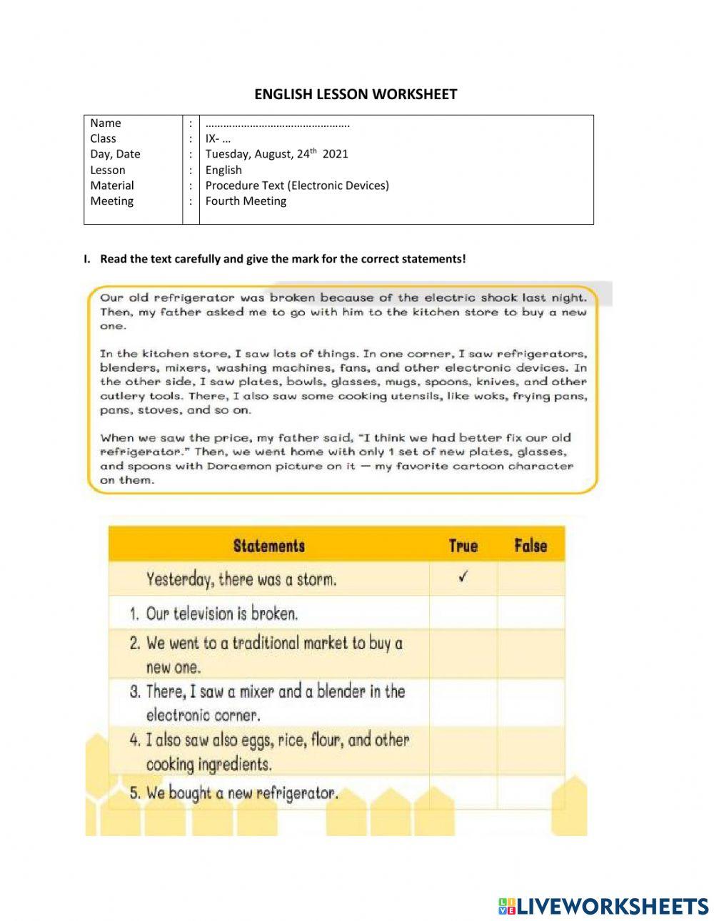 LKPD 9th Procedure Text (electric Devices bru)