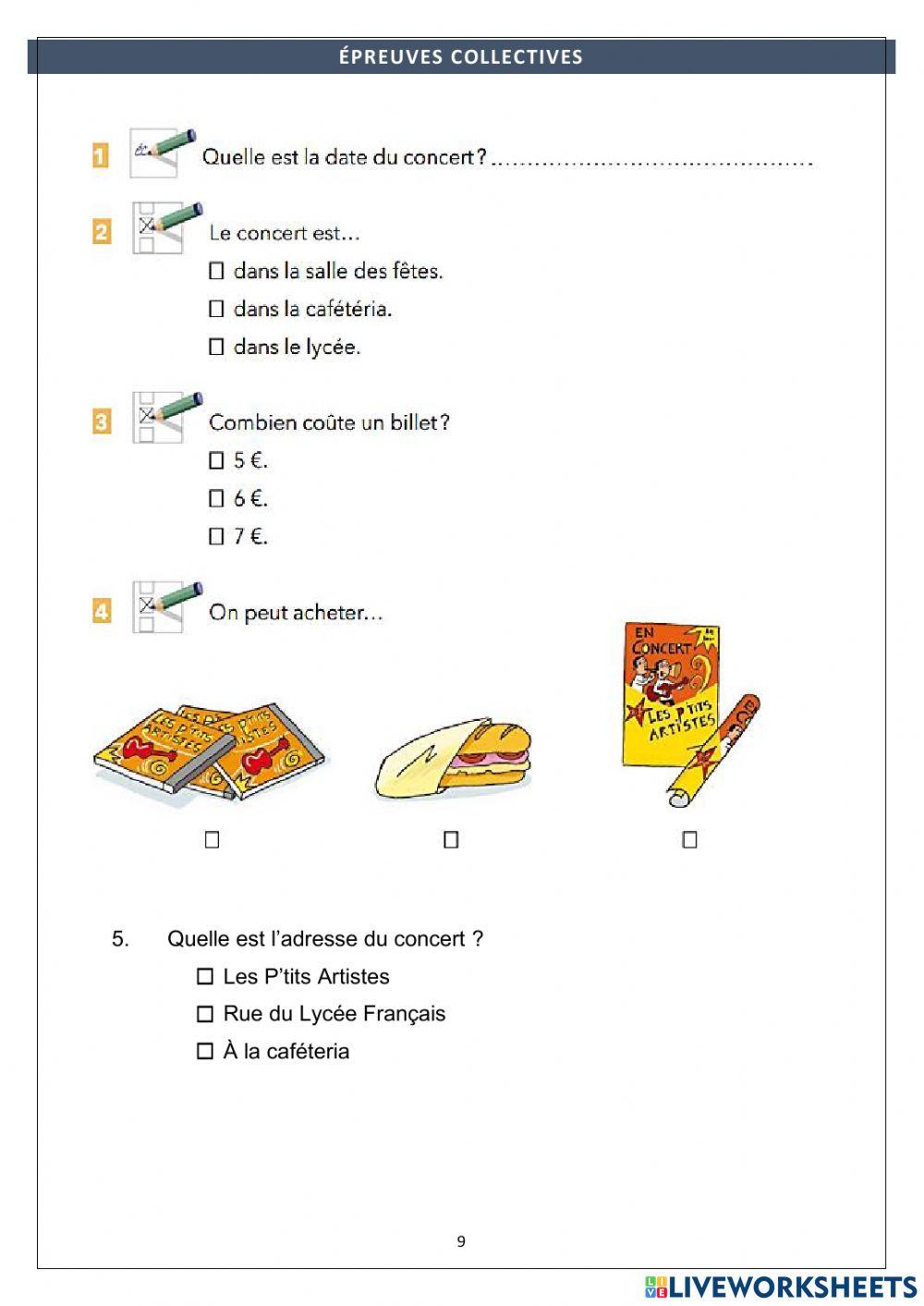 Comprehension Écrite