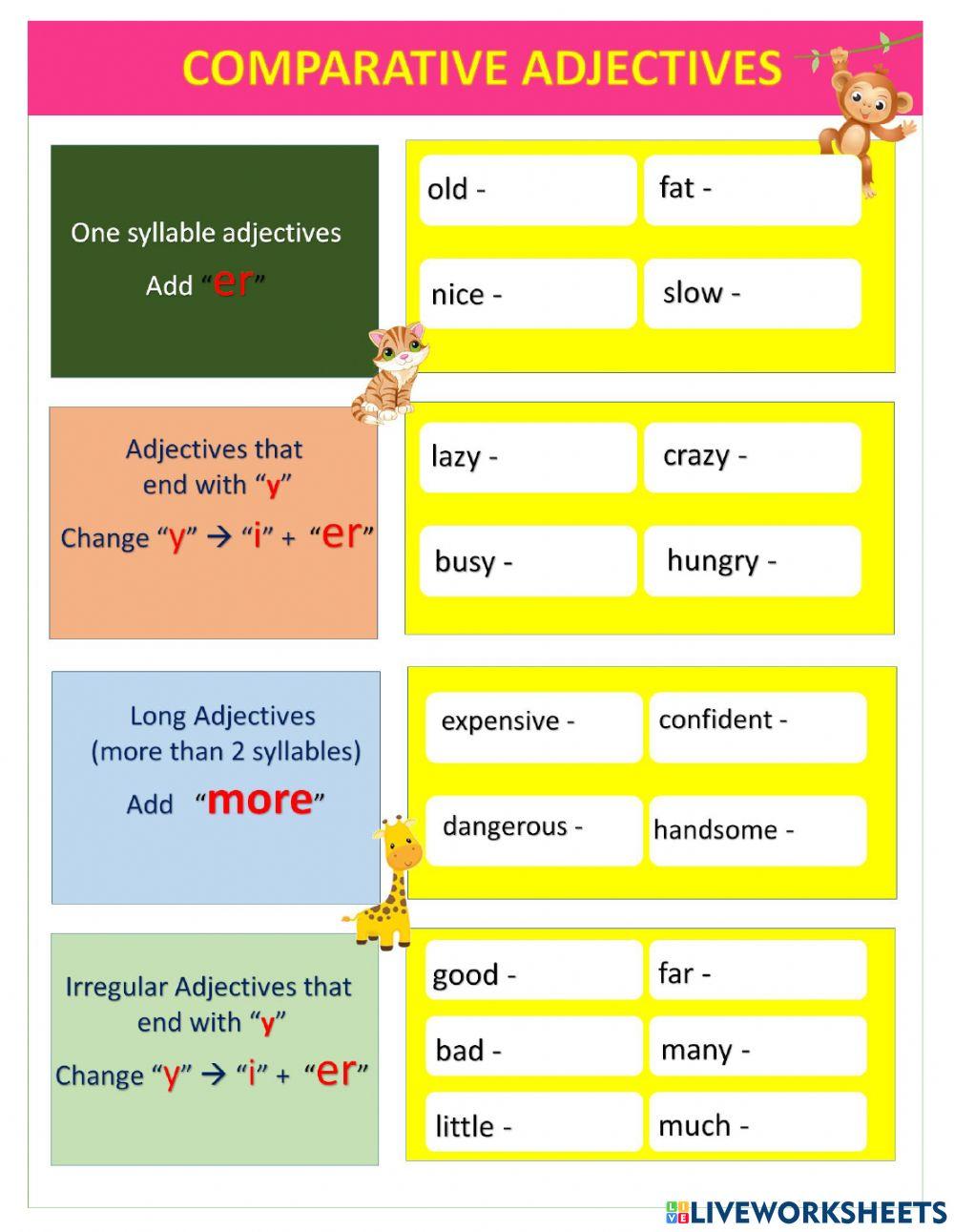 Comparative adjectives