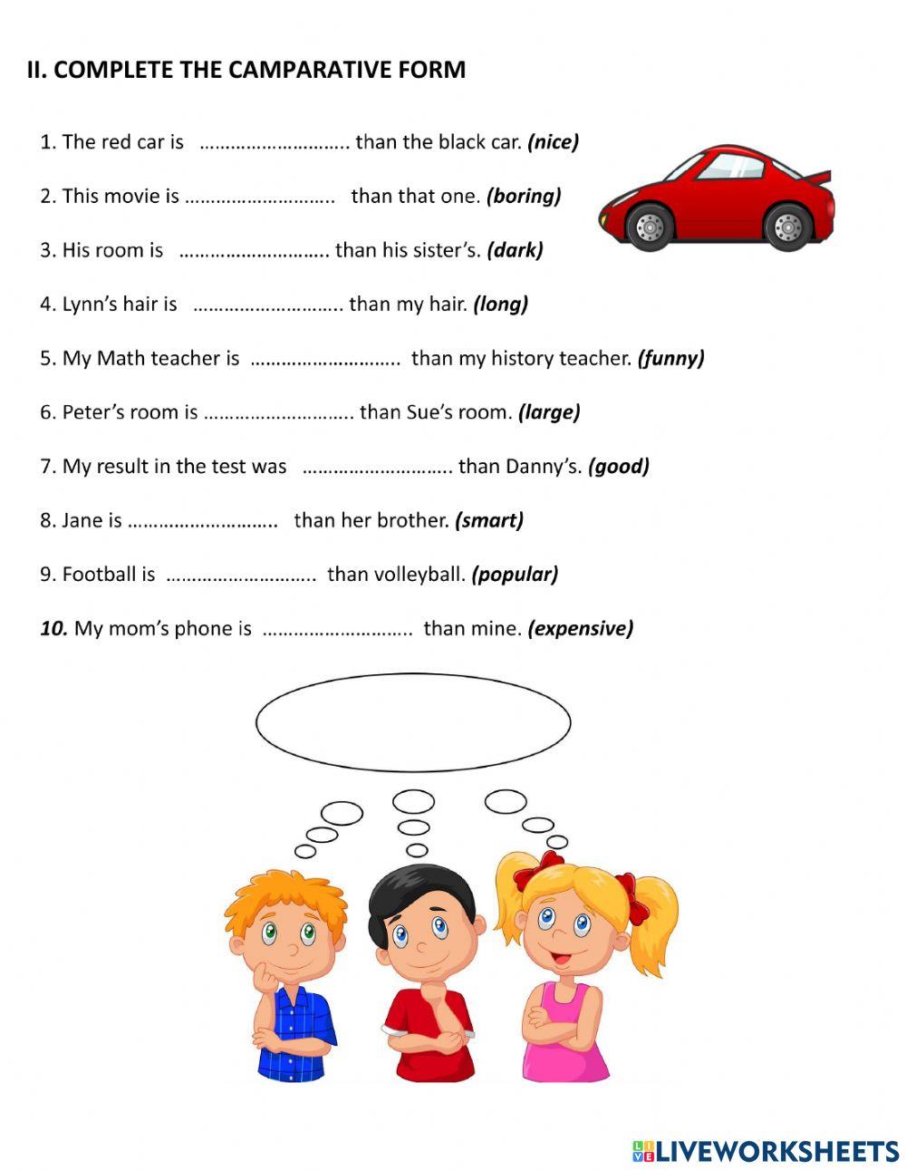 Comparative adjectives