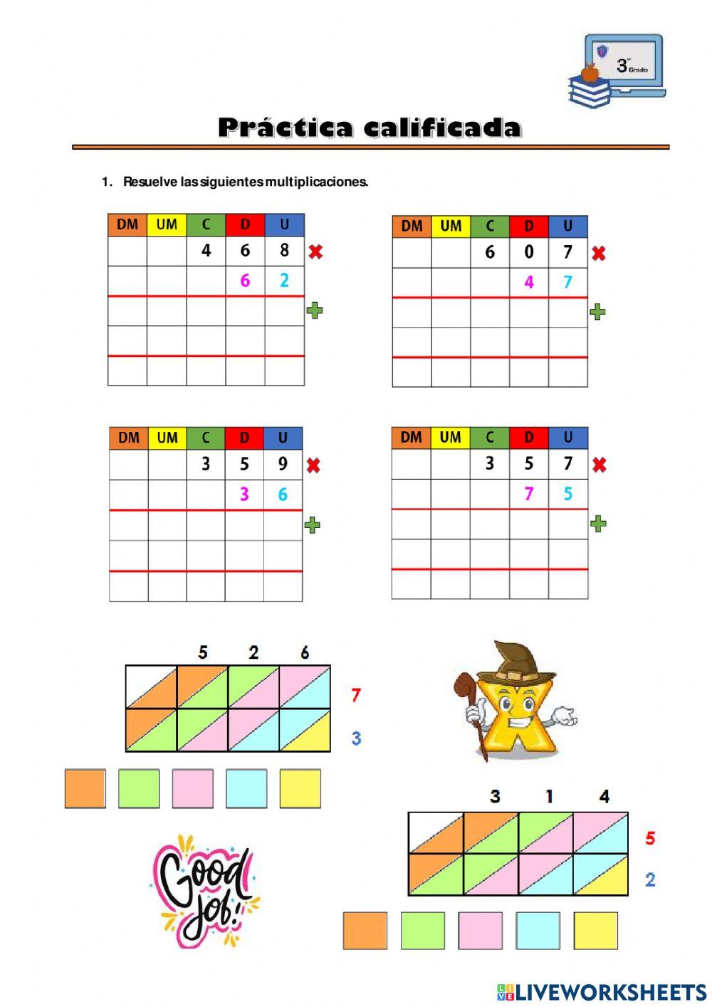 Multiplicación por 2 cifras