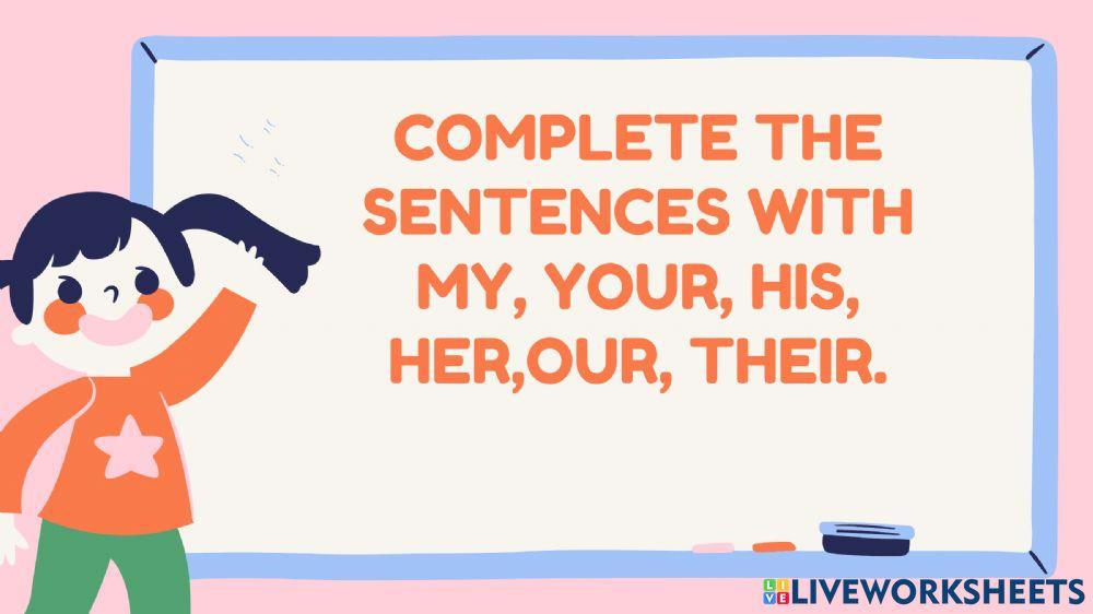 Possessive adjectives