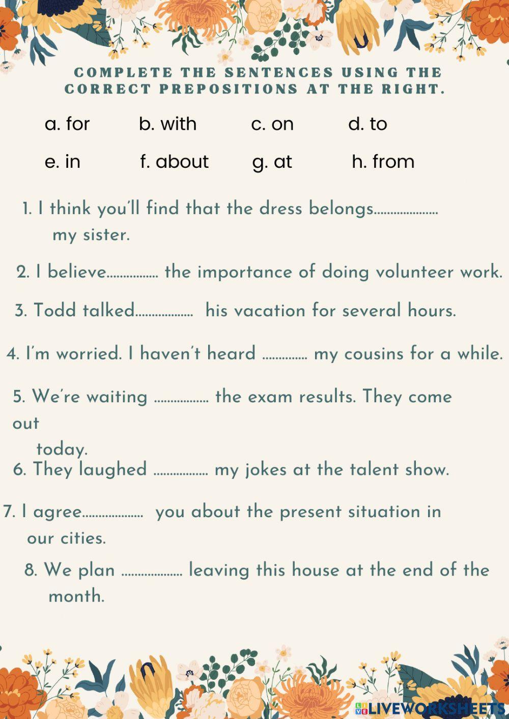 liveworksheet unit 4
