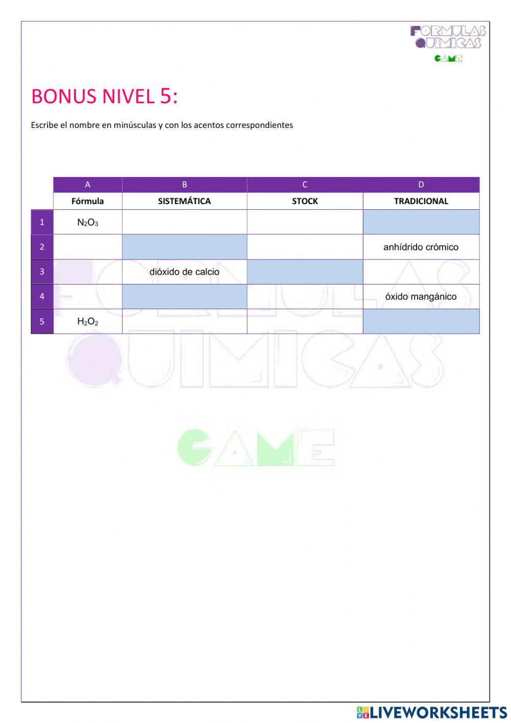 BONUS NIVEL 5