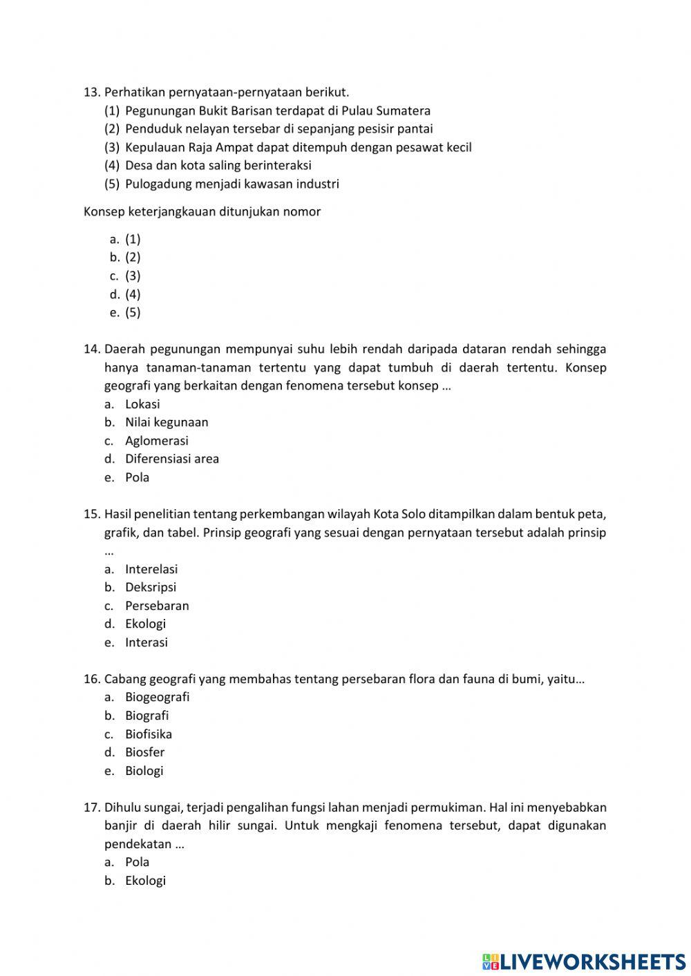 Tugas 1 - Pengetahuan Dasar Geografi