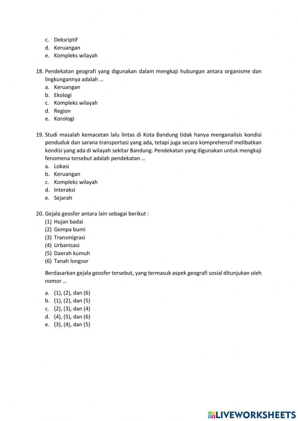 Tugas 1 - Pengetahuan Dasar Geografi
