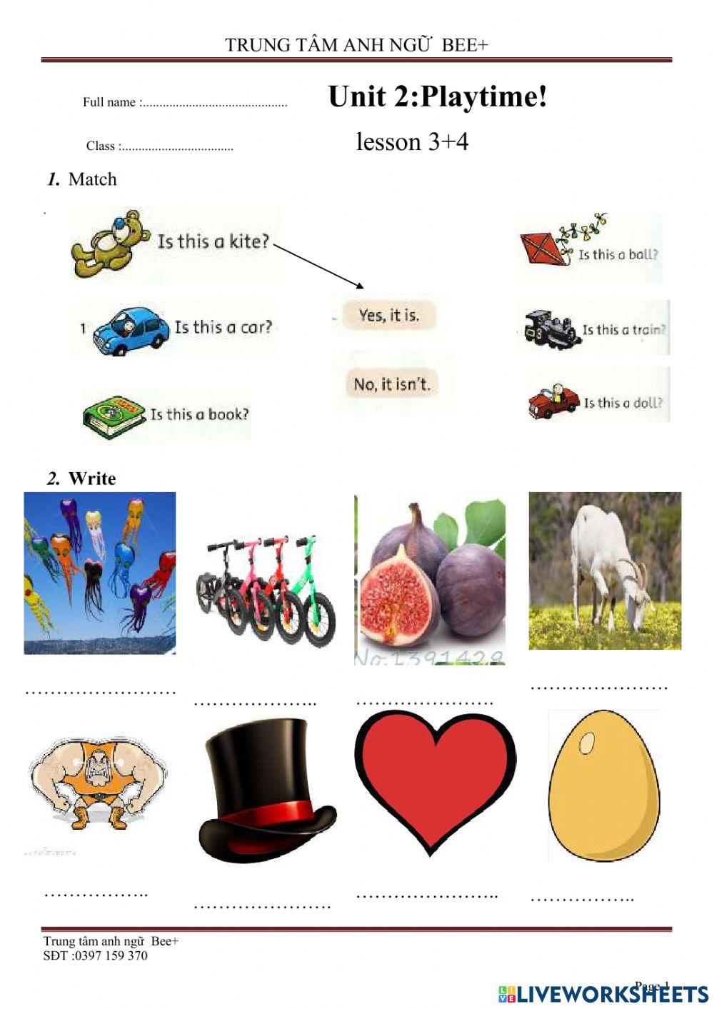 Family and Friends 1 Unit 2