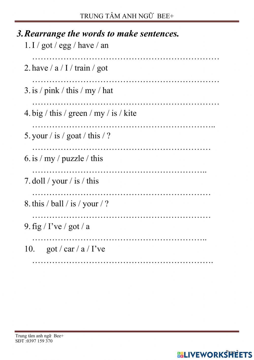 Family and Friends 1 Unit 2