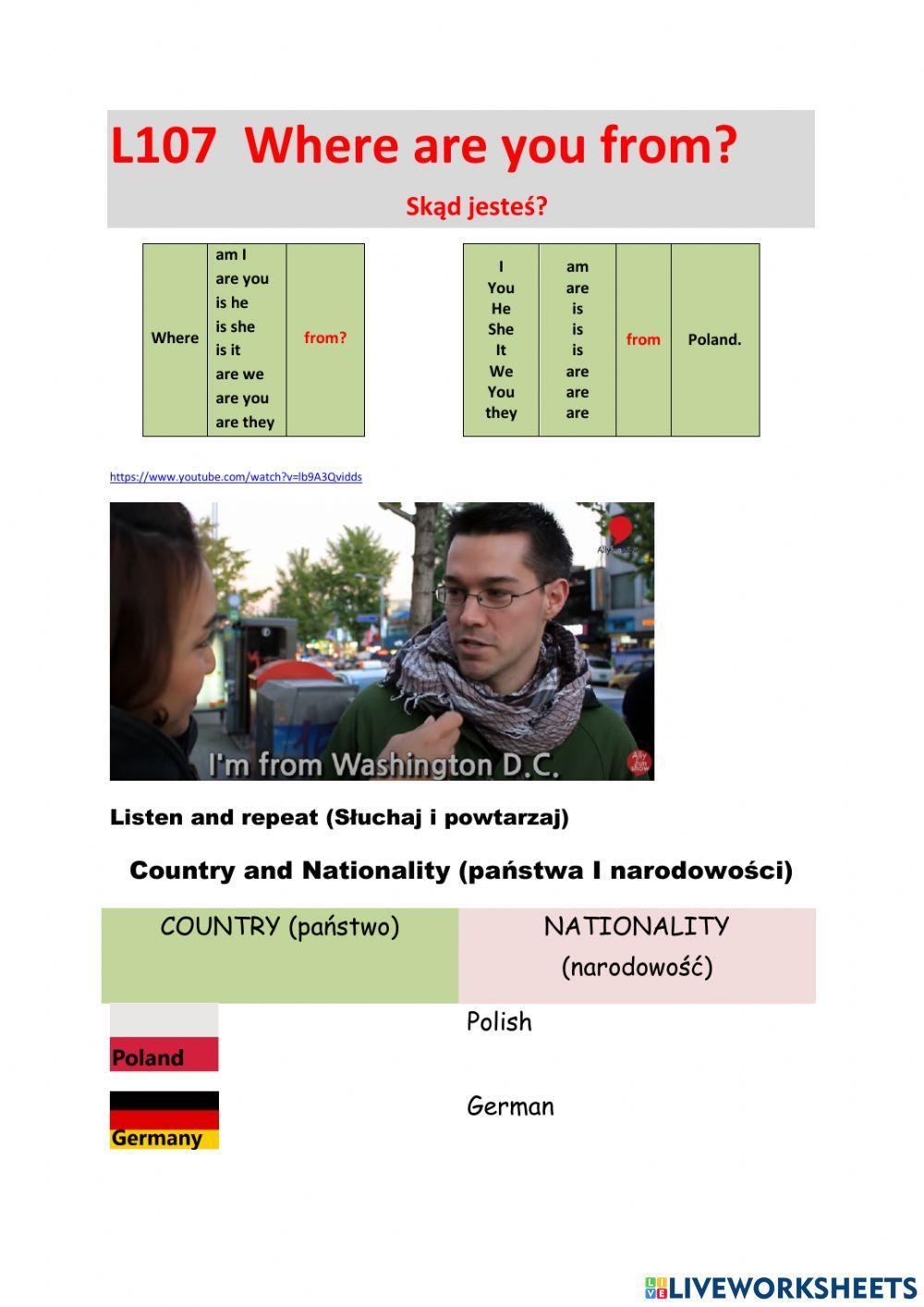 L105Where are you from?