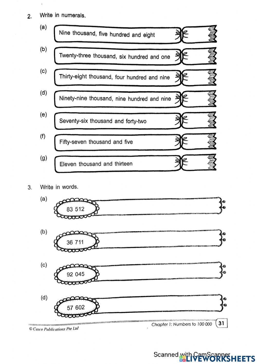 Maths homework worksheet | Live Worksheets