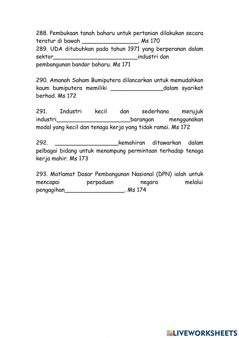 Sejarah KSSM Tingkatan 5 Bab 8 MEMBINA KEMAKMURAN NEGARA