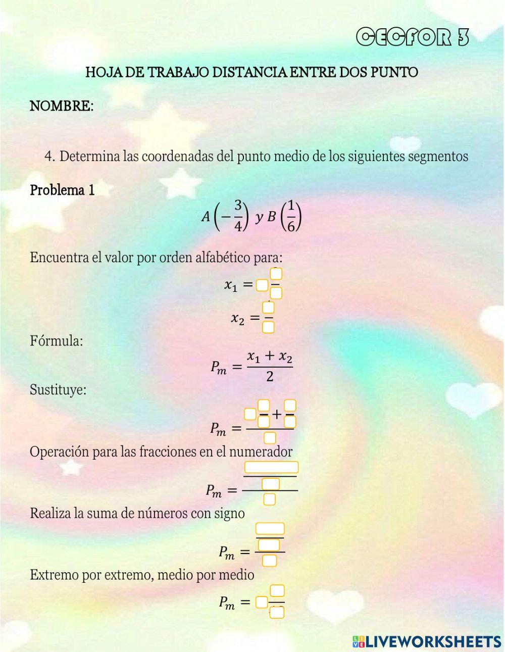 Distancia entre dos puntos 4