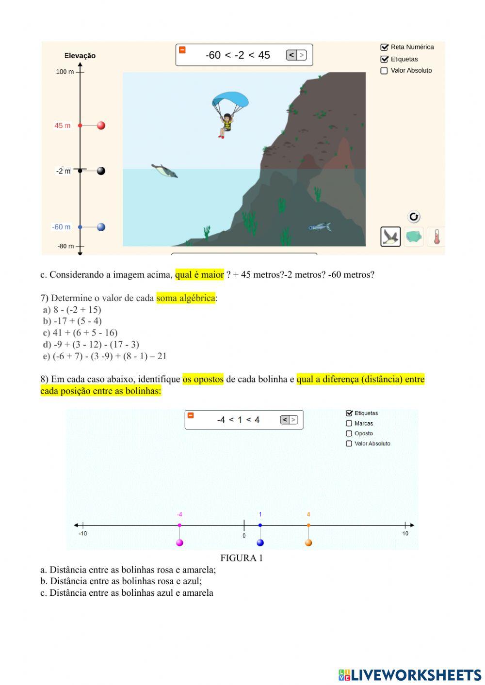 Operações e representação dos números inteiros