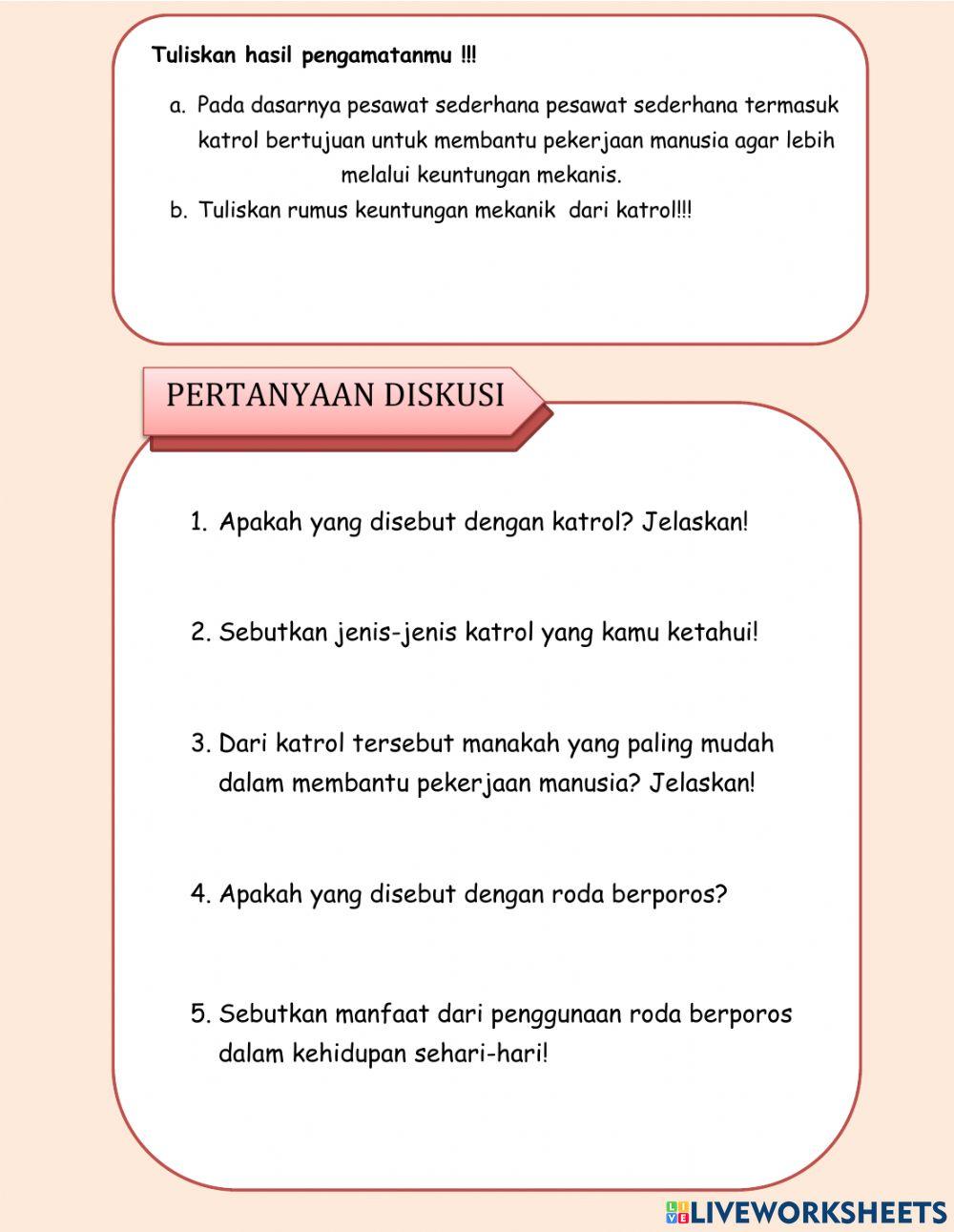 LKPD Katrol dan Roda Berporos