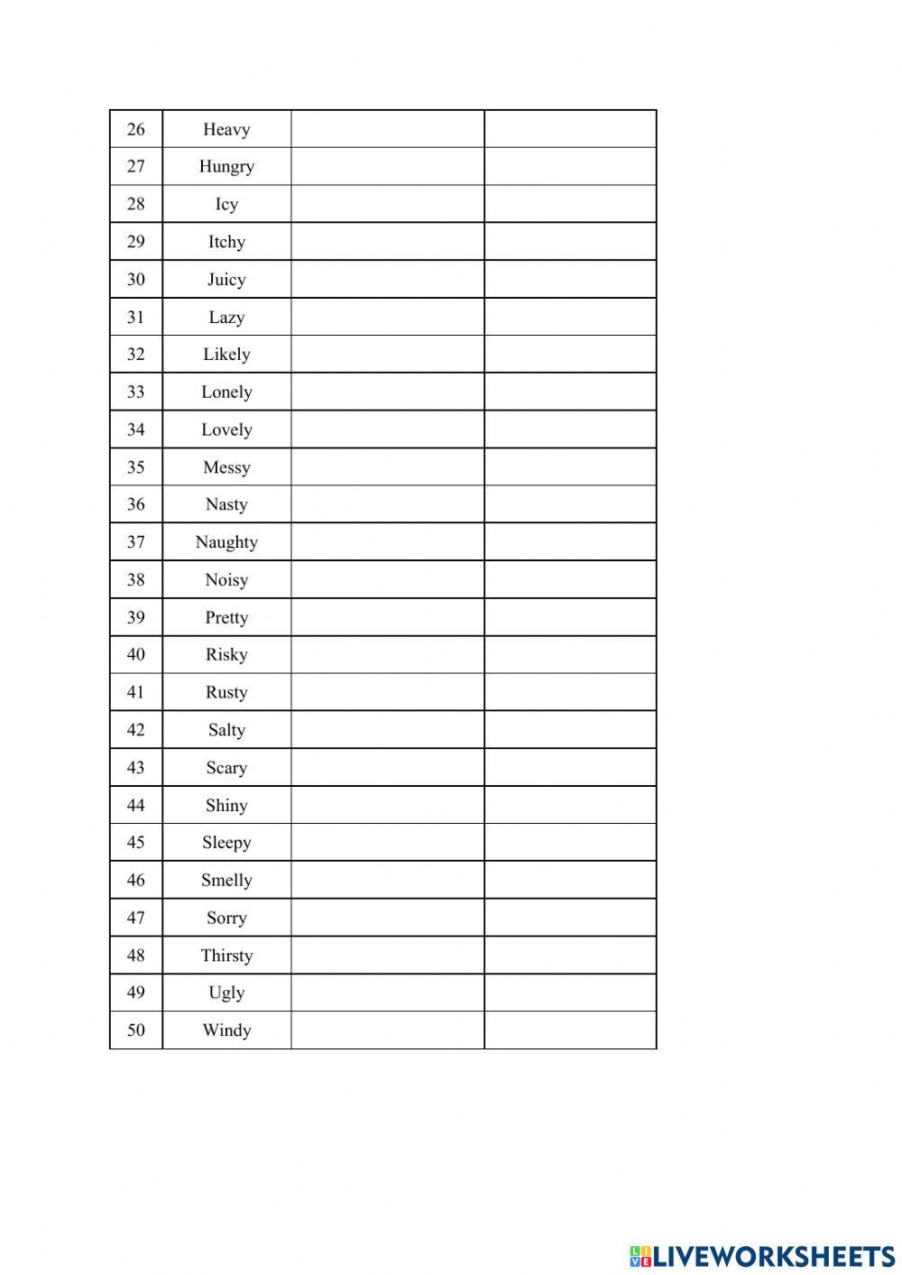 Comparative & Superlative Adjectives
