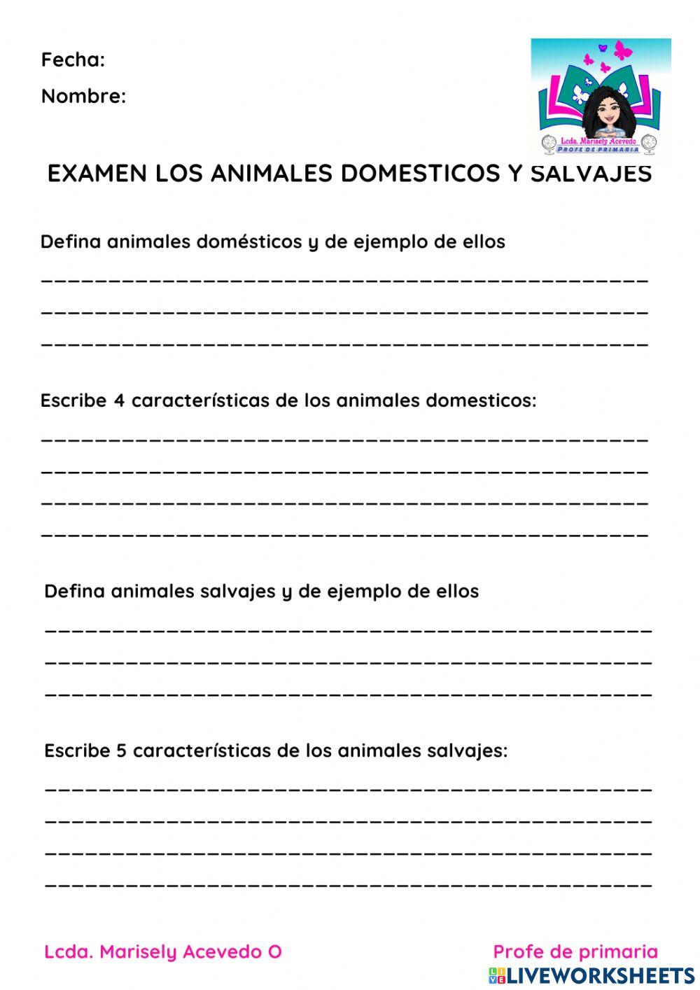 Animales domésticos y salvajes